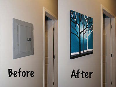 electrical boxes decoration ideas ideas|hiding electrical panels ideas.